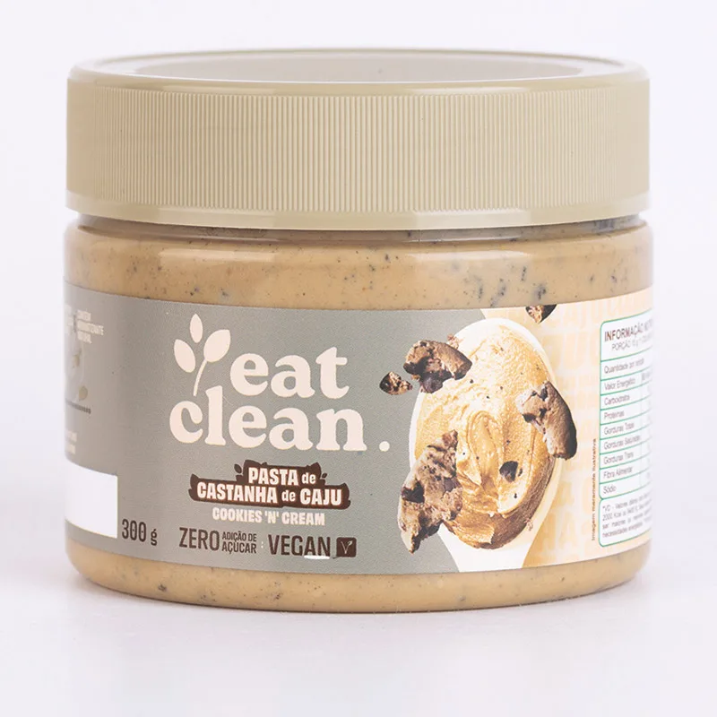 pasta castanha caju 300g eat clean cookies cream