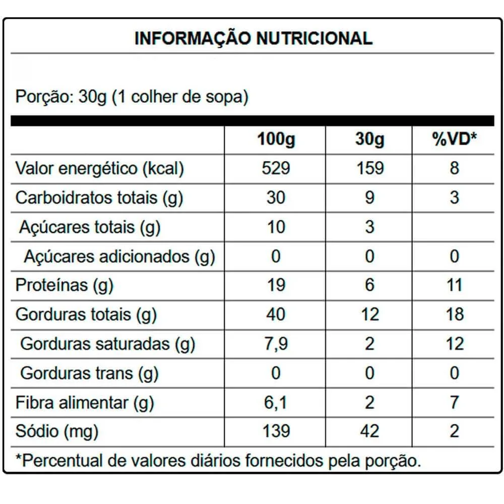 pasta de amendoim air chocotine trufada 280g vitapower tabela nutricional
