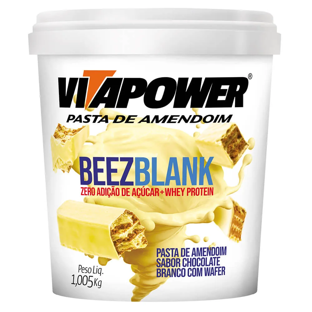 pasta de amendoim beez blank 1kg vitapower