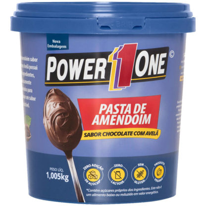 Pasta de Amendoim Chocolate com Avelã (1kg) Power1One