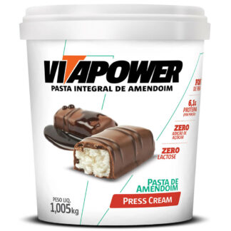 Pasta de Amendoim Integral Press Cream (1kg) VitaPower