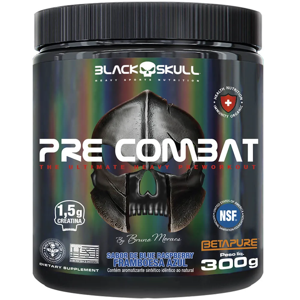 pre combat 300g framboesa black skull