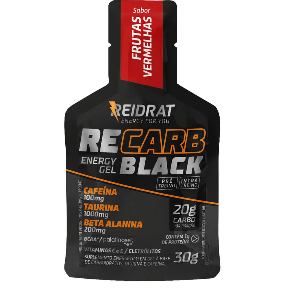 recarb energy gel black 30g reidrat nutrition frutas vermelhas