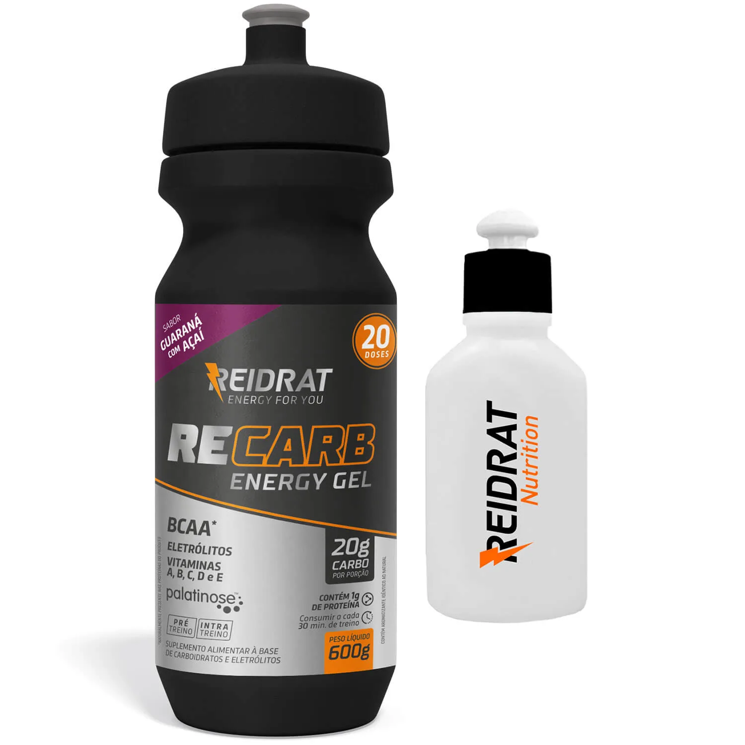 recarb energy gel squeeze 600g mini squeeze reidrat nutrition guarana com acai