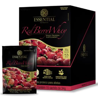 red berry whey 15 saches 34g essential nutrition