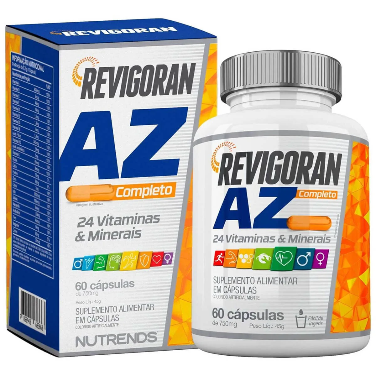 revigoran az multivitaminico 60 caps nutrends