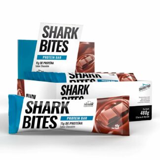 shark bites 12 barras de 40g shark pro chocolate