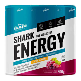 shark energy pre treino 300g shark pro uva