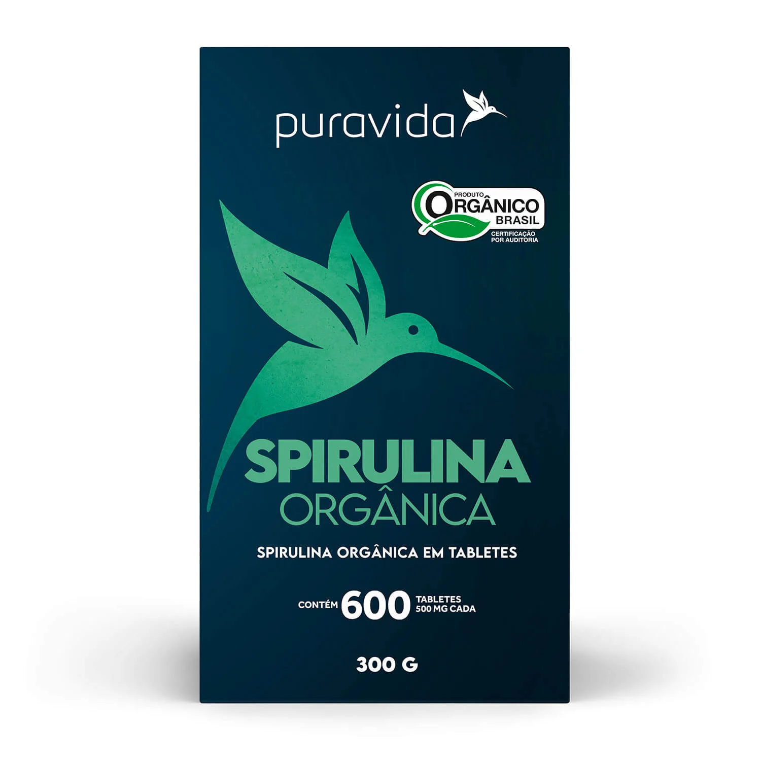 spirulina organica 600 tabs puravida frente