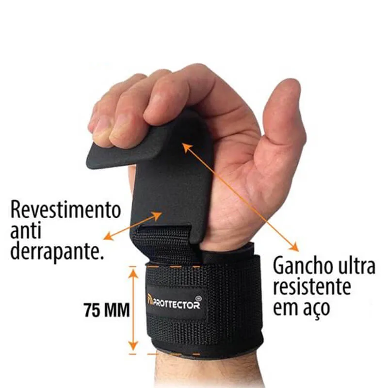 strap preto gancho detalhes prottector
