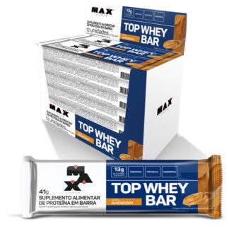 top whey bar 12 barras de 41 g amendoim max titanium