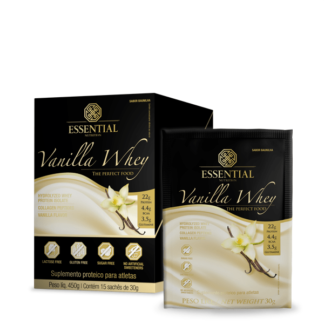 vanilla whey 15 saches de 30g essential nutrition