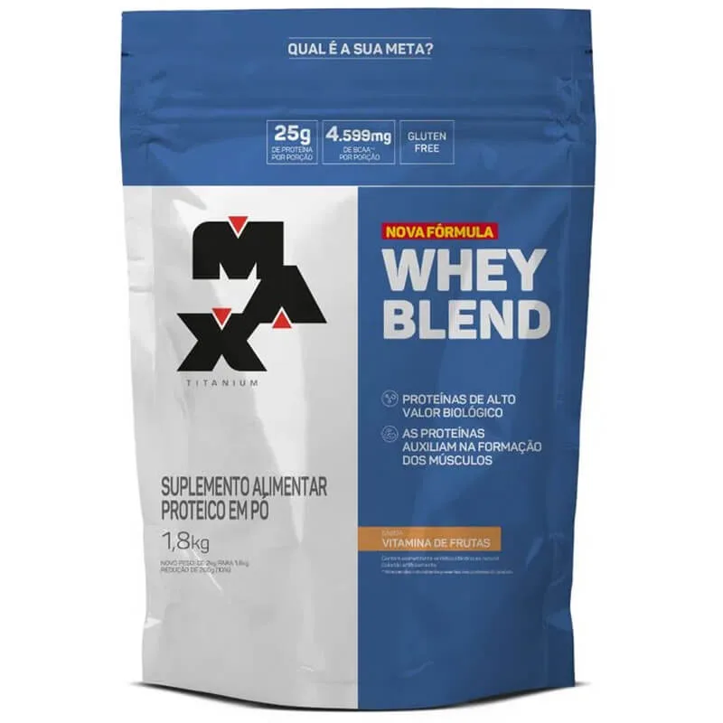 whey blend refil 18kg vitamina de frutas max titanium