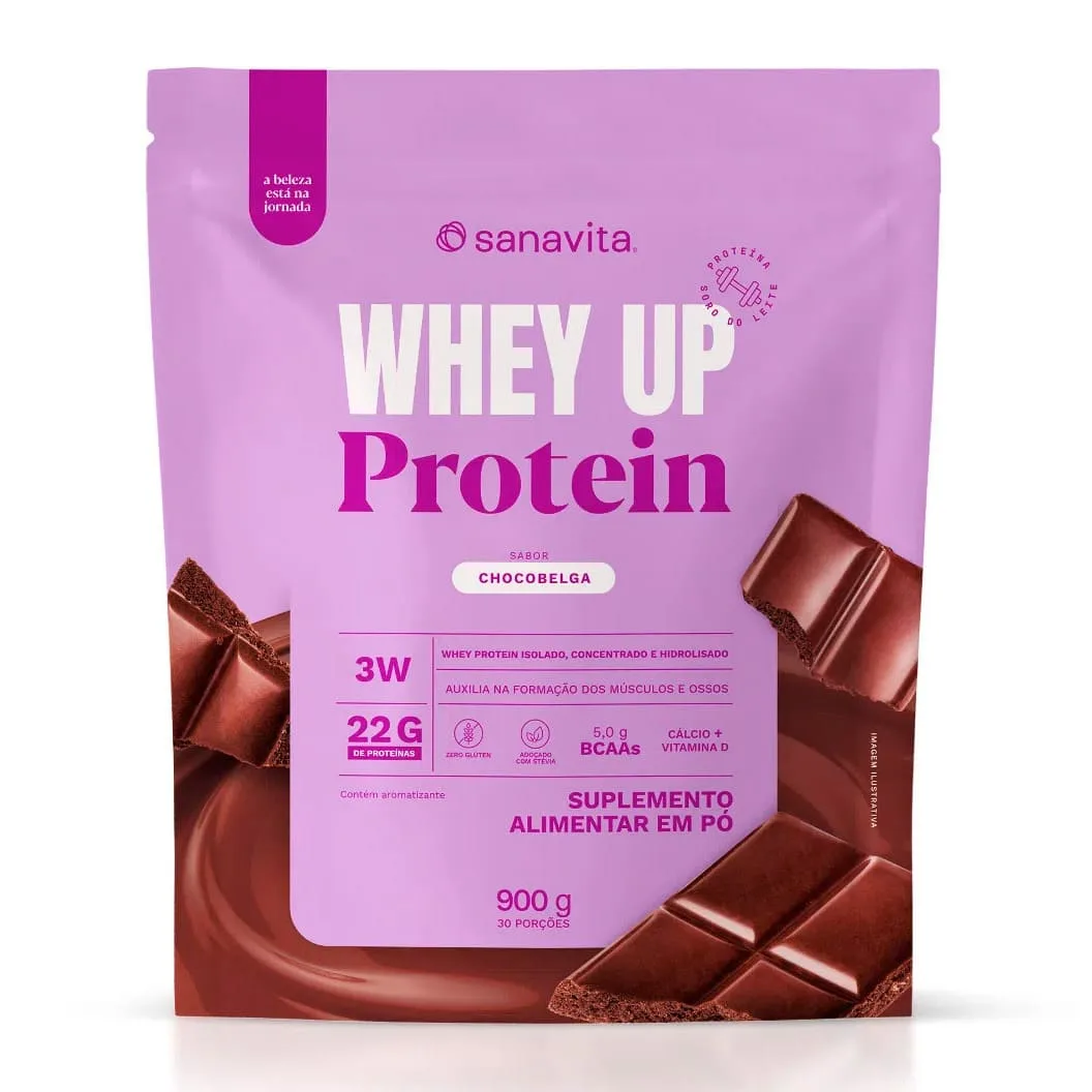 whey up 3w refil 840g sanavita chocobelga