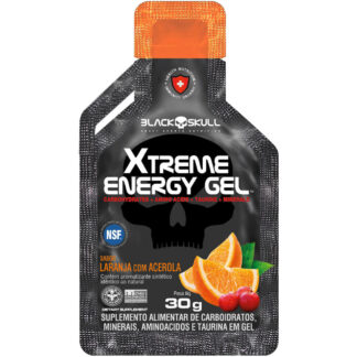 xtreme energy gel sache de 30g laranja black skull